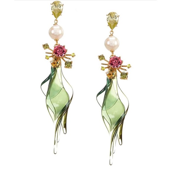 Kate Spade Rooftop Garden statement drop earrings NWT
